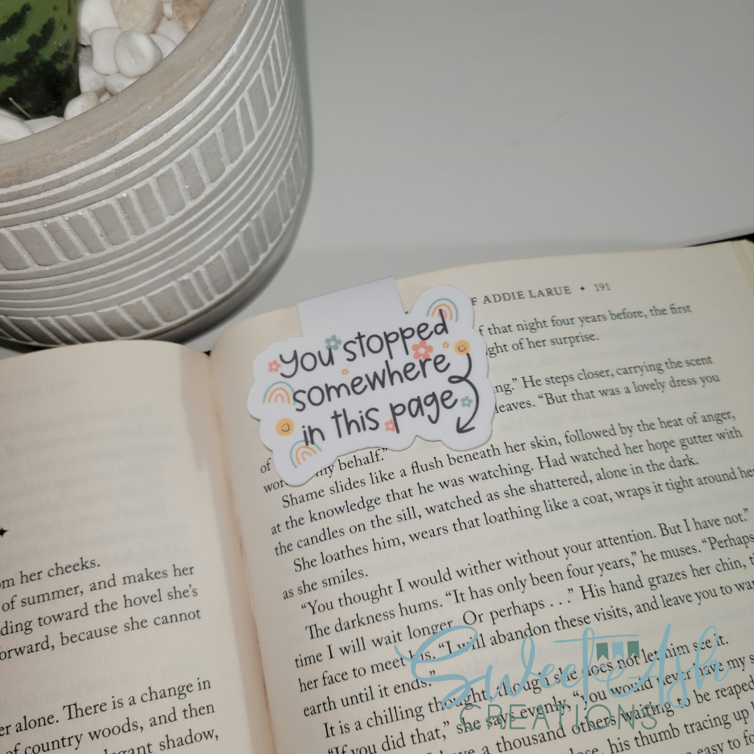 You Stopped Somewhere in this Page Magnetic Bookmark