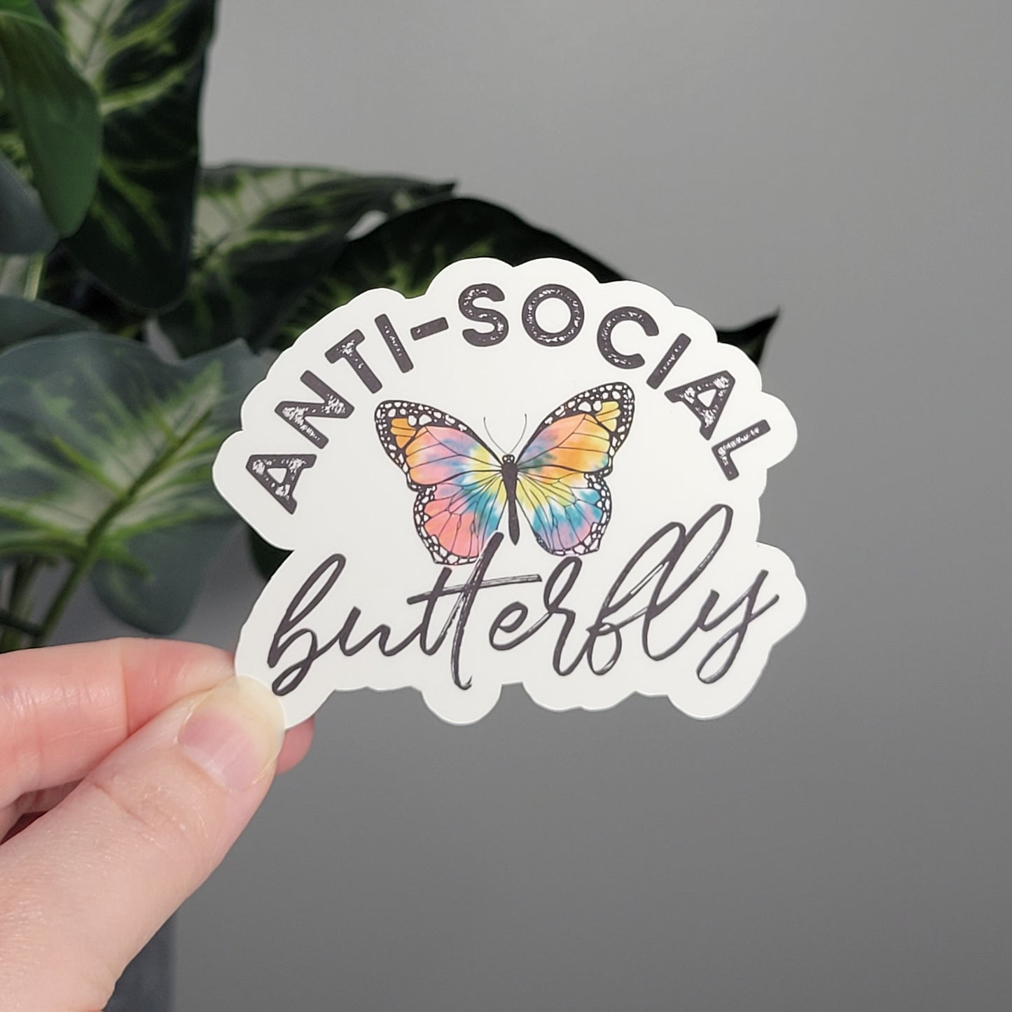 Anti-Social Butterfly Sticker
