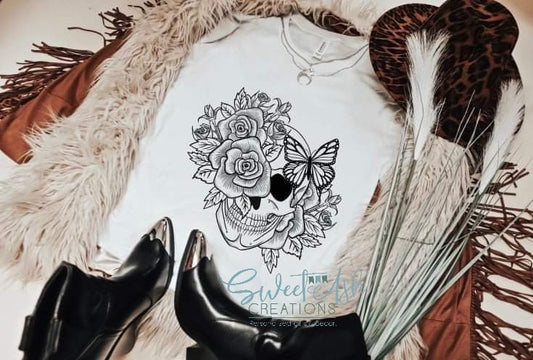 Floral Skull T-Shirt