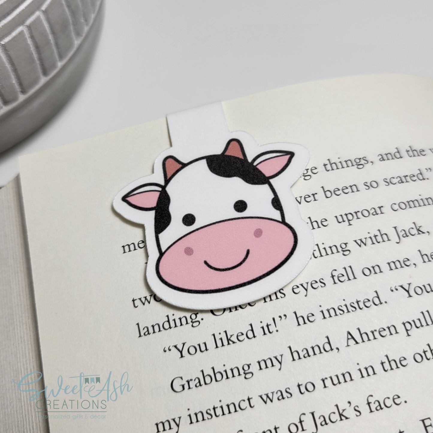 Cow Face Magnetic Bookmark