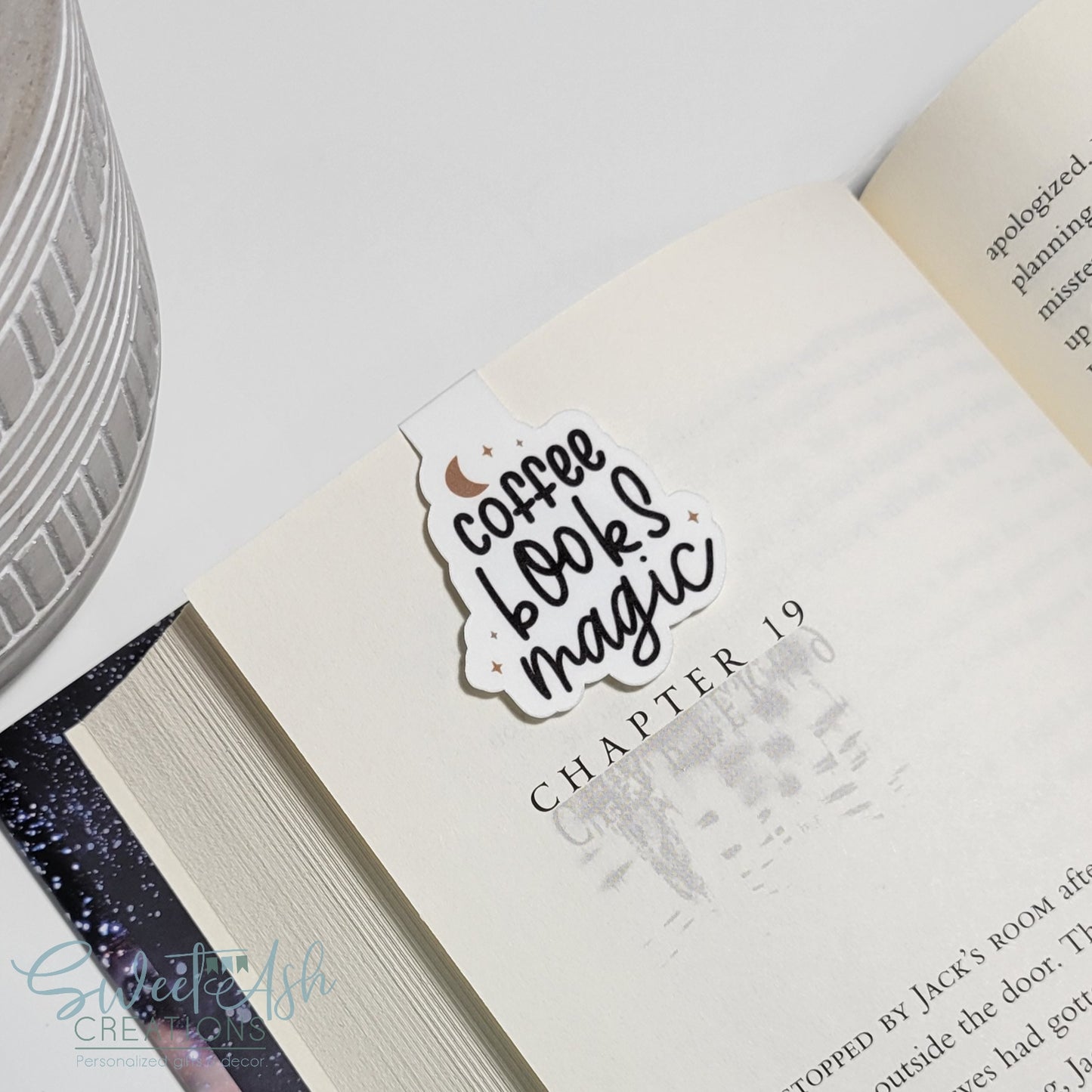 Coffee Books Magic Magnetic Bookmark