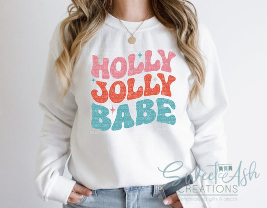 Holly Jolly Babe Crewneck Sweatshirt