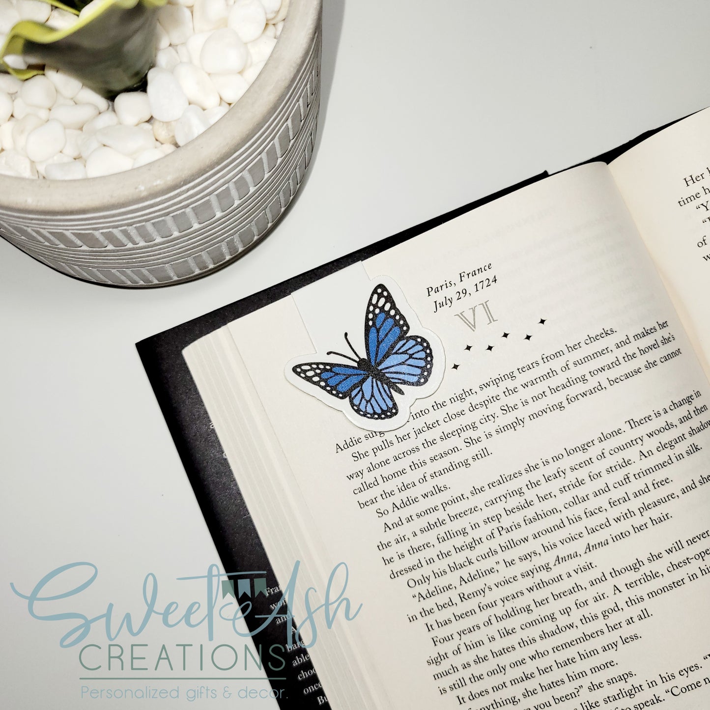 Blue Butterfly Magnetic Bookmark