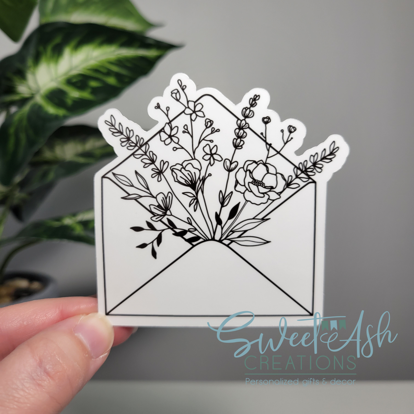 Floral Envelope Sticker