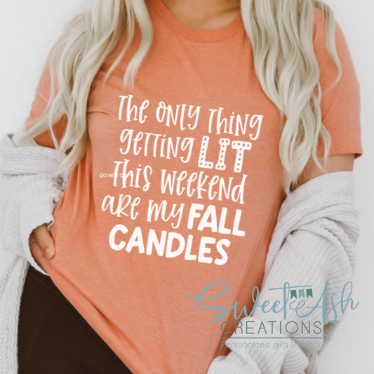 Fall Candles Getting Lit Crewneck Sweatshirt