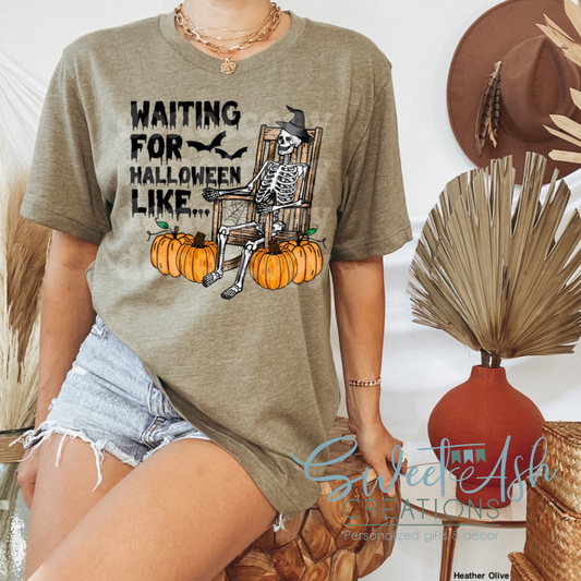 Waiting for Halloween Like T-Shirt