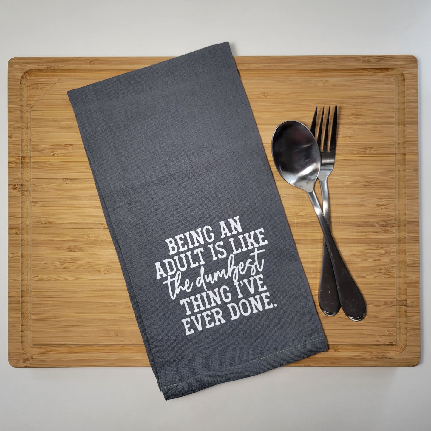Being an Adult Tea Towel