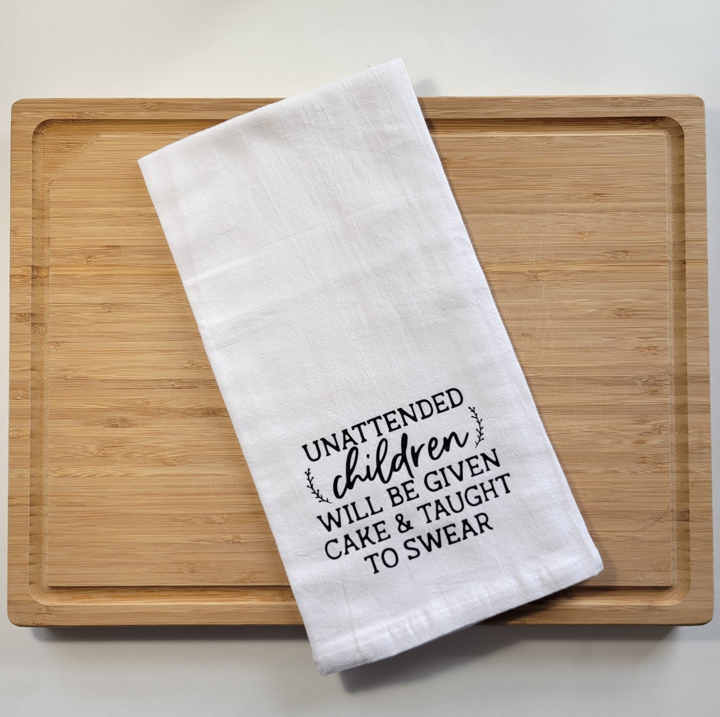 Unattended Children Tea Towel