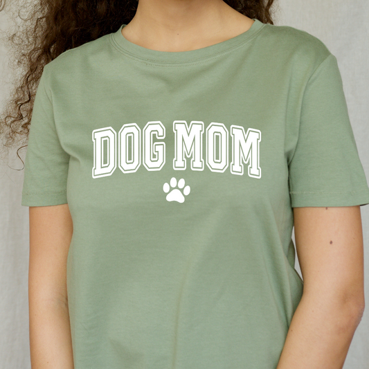 Dog Mom (White Design) Short Sleeve T-Shirt