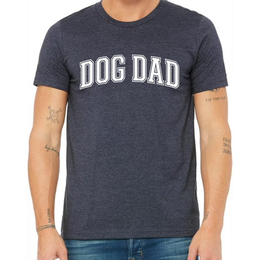 Dog Dad (White Design) Short Sleeve T-Shirt