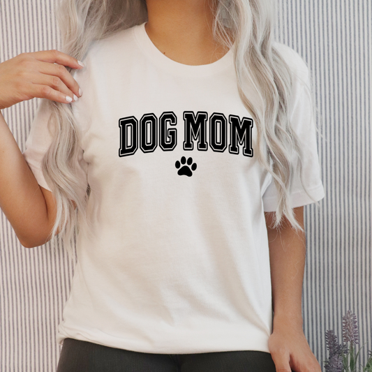 Dog Mom (Black Design) Short Sleeve T-Shirt