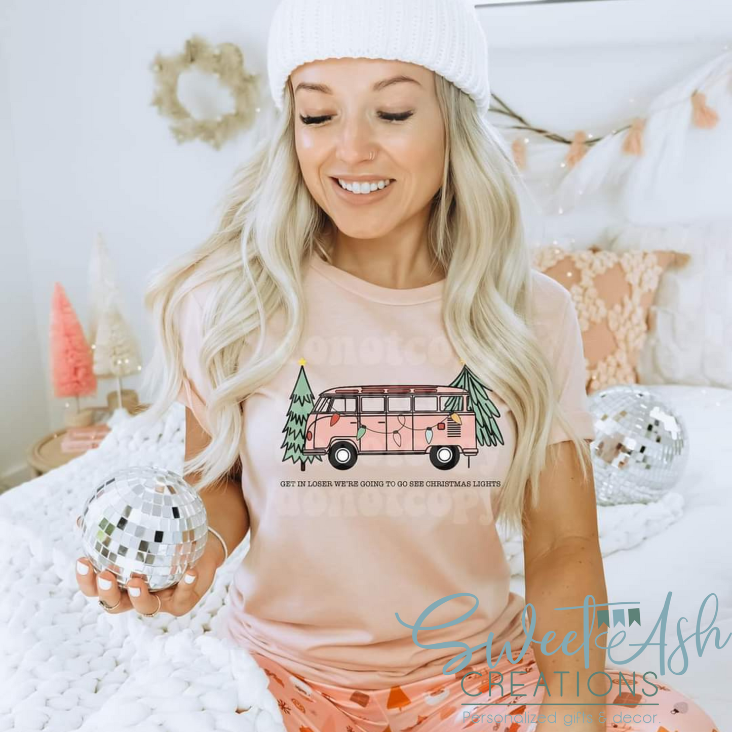 Get In Loser We're Going to See Christmas Lights Van T-Shirt