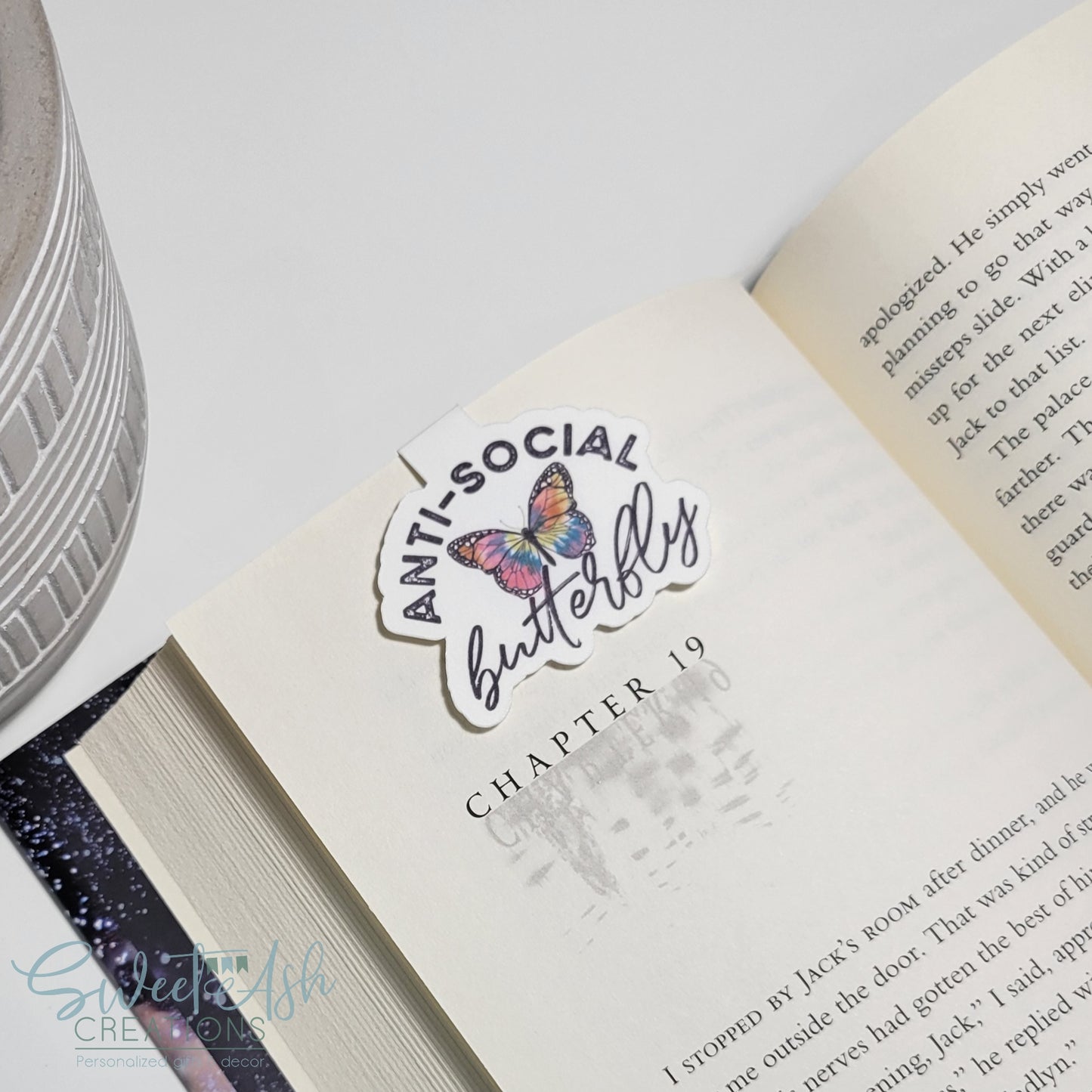 Anti-Social Butterfly Magnetic Bookmark