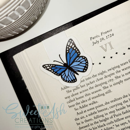 Blue Butterfly Magnetic Bookmark