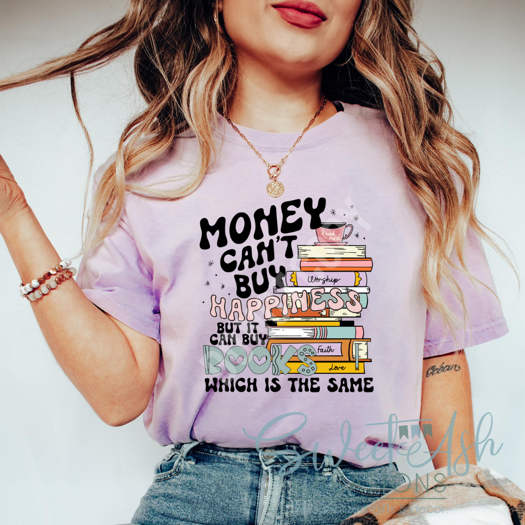 Money Can't Buy Happiness but it Can Buy Books Crewneck Sweatshirt