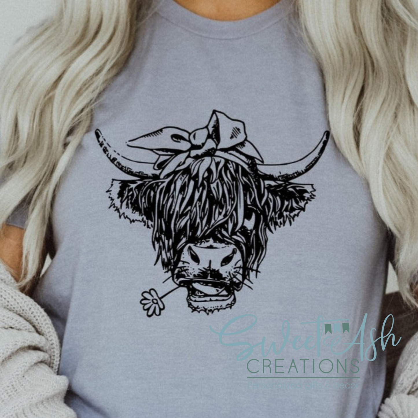 Highland Cow Crewneck Sweatshirt